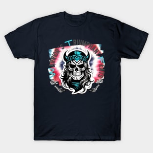 WTF Cool Viking Warrior Skeleton T-Shirt